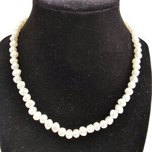 BP Faux Pearl Necklace With Magnetic Closure 16" Nickel Free NWT